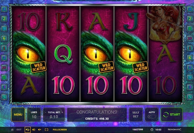 Eye of the Dragon slot scatter wild