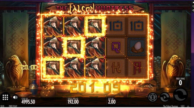 Falcon Huntress slot features Falcon Huntress slot Expanding Wins!