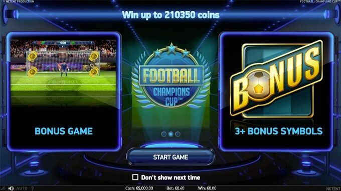Play Football: Champions Cup slot on InstaCasino