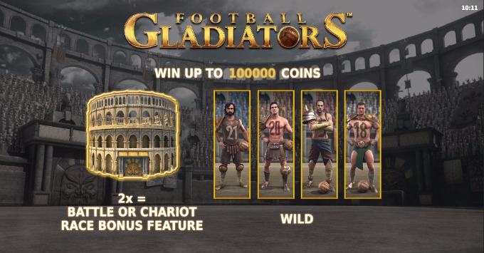 Football Gladiators slot - play now on Unibet casino