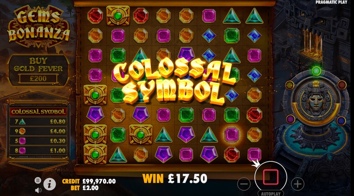 gems bonanza colossal symbols