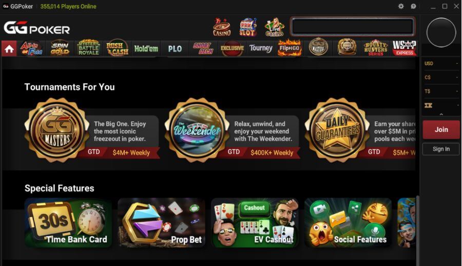 ggpoker casino app tournaments 