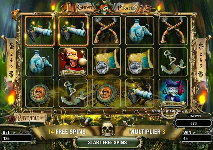 Play Ghost Pirates slot at LeoVegas casino