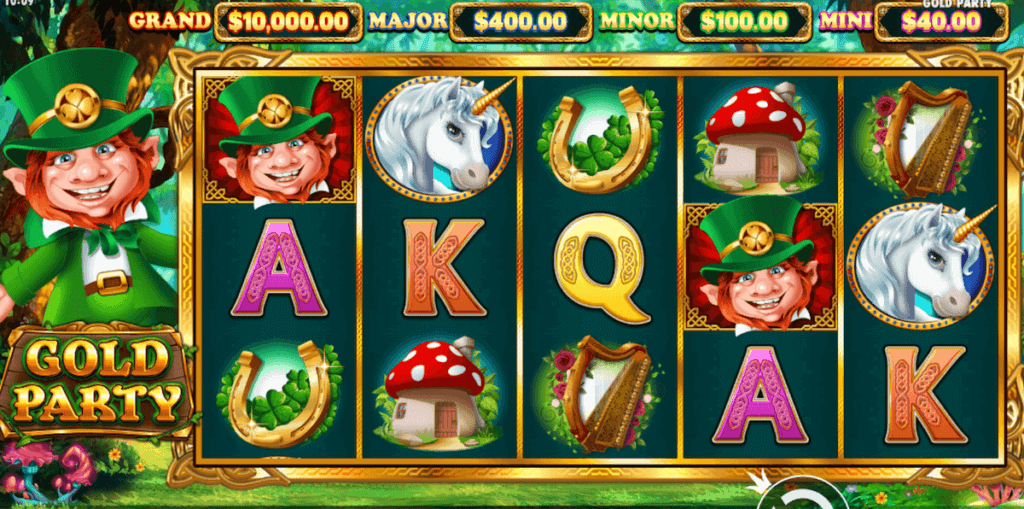Play Pragmatic Play's Gold Party Online Slot at the best UK casino sites St Patrick's Day