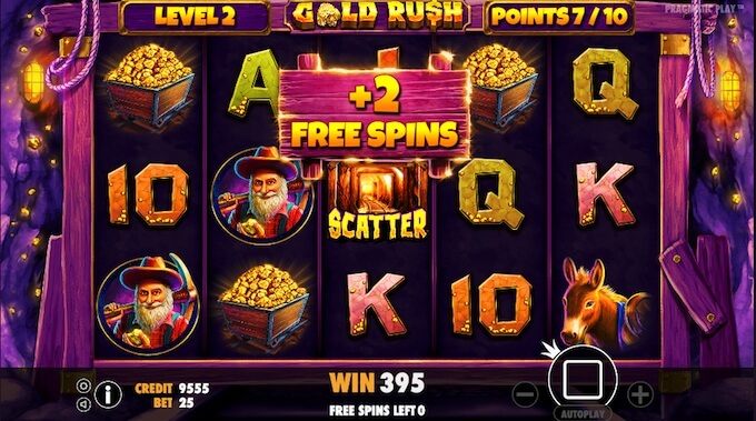Gold rush additional spins