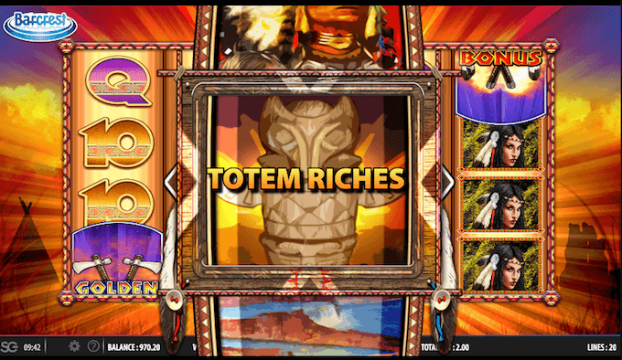 Golden Chief Totem Riches Totem Riches bonus game