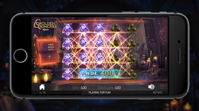 Golden Grimoire slot free spins