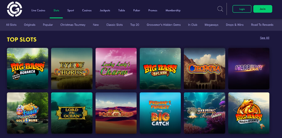 Grosvenor Casino slots