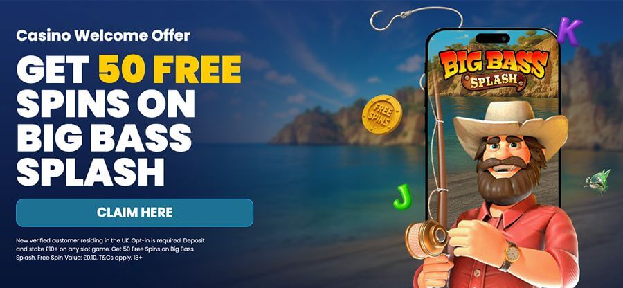 Highbet Casino Welcome Offer: Get 50 Free Spins on Big Bass Splash slot for new UK customers.