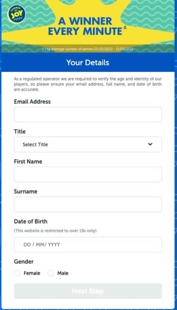 Jackpotjoy registration