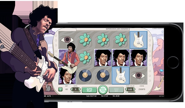 Play Jimi Hendrix slot on Rizk Casino
