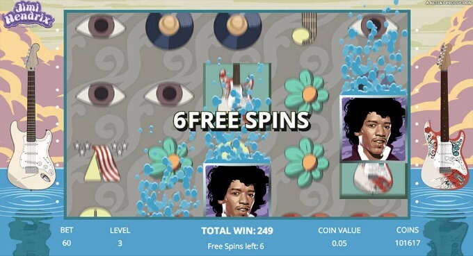 Play Jimi Hendrix slot on Dunder Casino