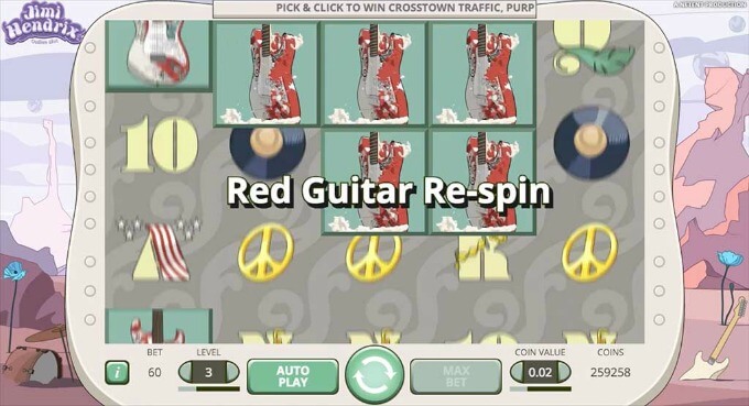 Play Jimi Hendrix slot on Unibet Casino