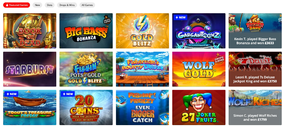 Featured Games on Kaiser Slots