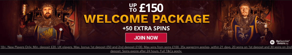 King Casino welcome bonus banner