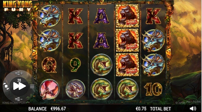 King Kong fury slot basegame