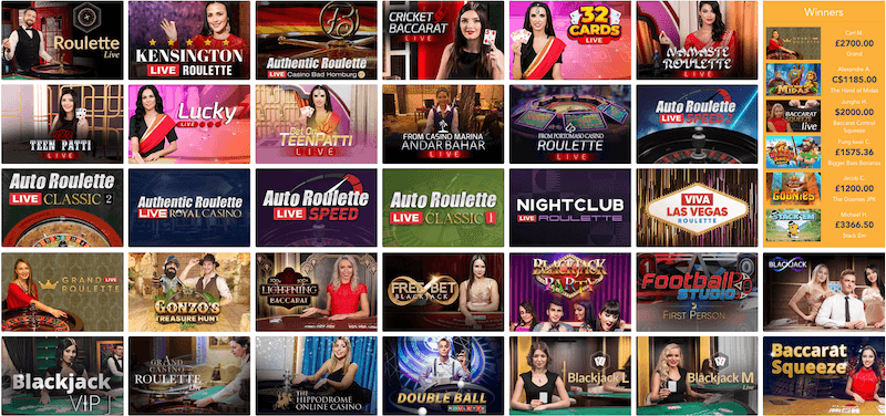 King Casino - Live casino
