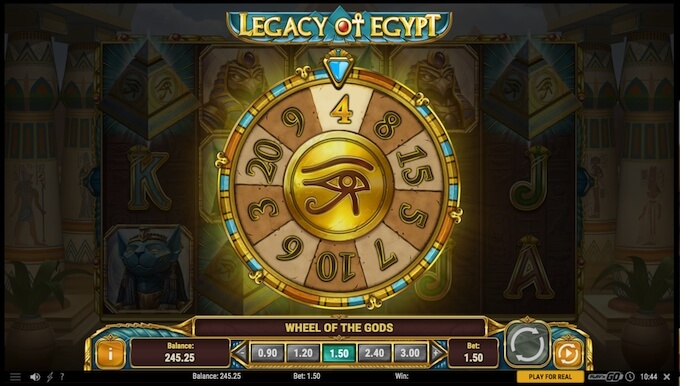 Legacy of Egypt Wheel of Gods feature