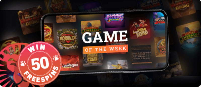 LeoVegas - Earn 50 Free Spins on Game of the Week