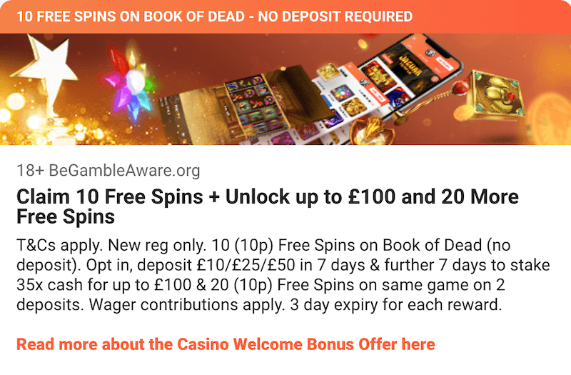 LeoVegas - 10 No Deposit Free Spins