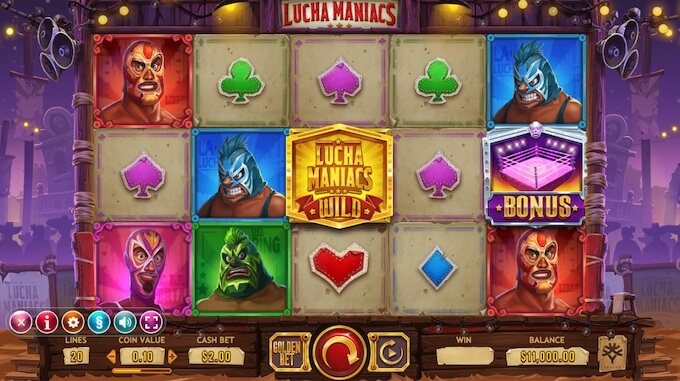 Lucha Maniacs slot base game