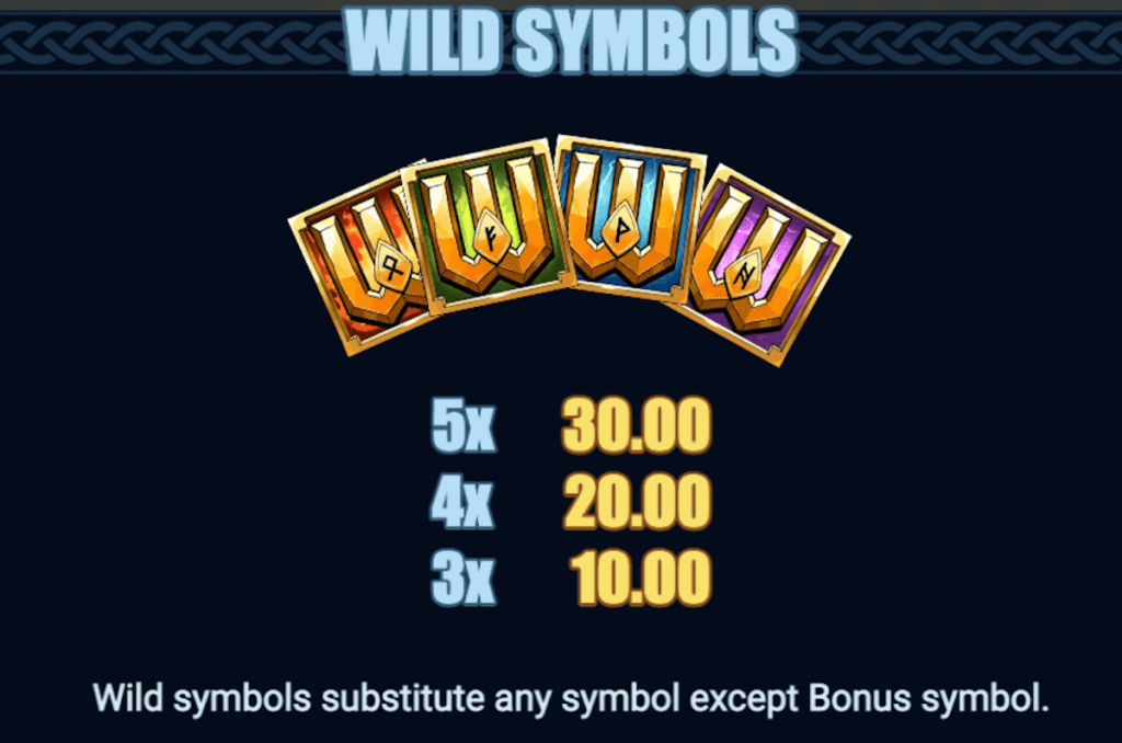 Wild symbols substitute any symbol except Bonus symbol