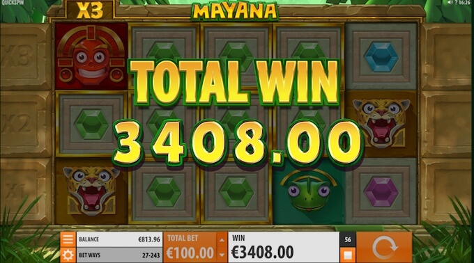 Big wins on Mayana online slot