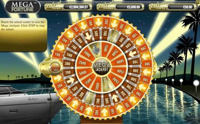 Play Mega Fortune slot at Rizk casno