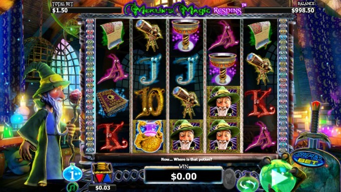 Play Merlin's Magic Respins slot at Dunder Casino