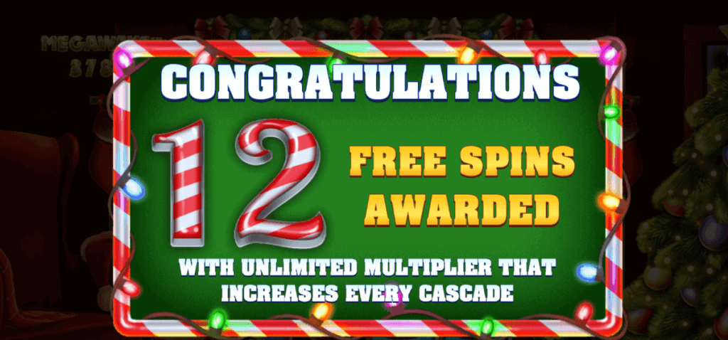 Win Free Spins with Multipliers playing Merry Christmas Megaways online slot