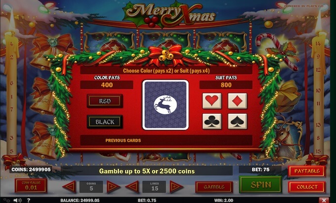 Merry Xmas gamble feature