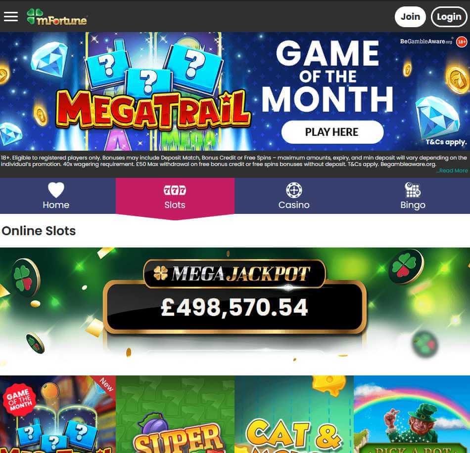 mFortune slot selection