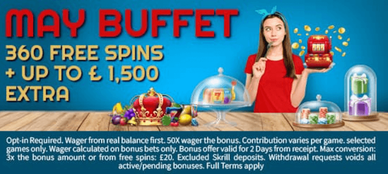 Monster Casino May Buffet offer
