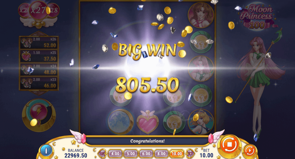 £805.50 win during free spins bonus game