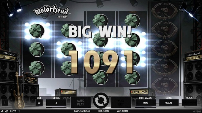 Play Motörhead slot at Mr Green casino