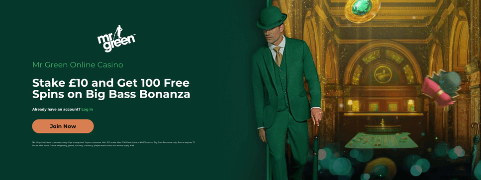 mr green casino free spins