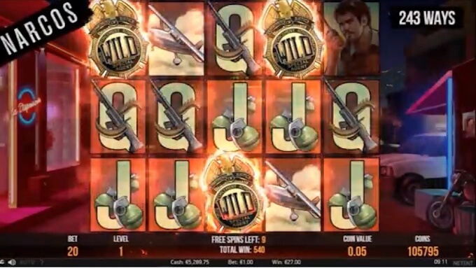 Narcos slot base game Narcos slot by NetEnt
