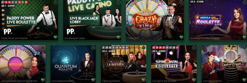 Paddy Power - Live Casino