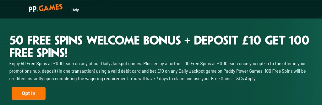 Paddy Power homepage