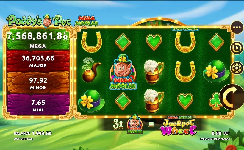 Paddy's Pot Mega Moolah