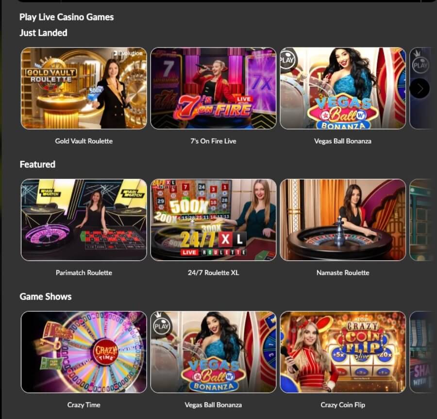 Parimatch Live Casino