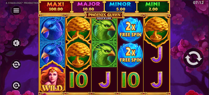 Pheonix Queen slot reels