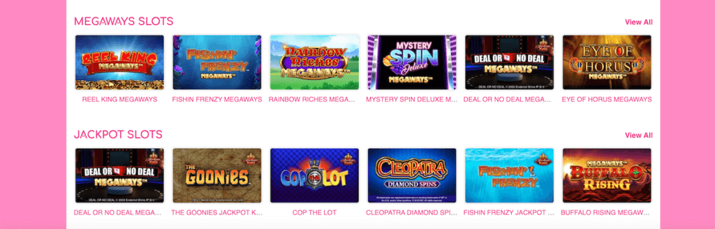 Pink Casino megaways slots