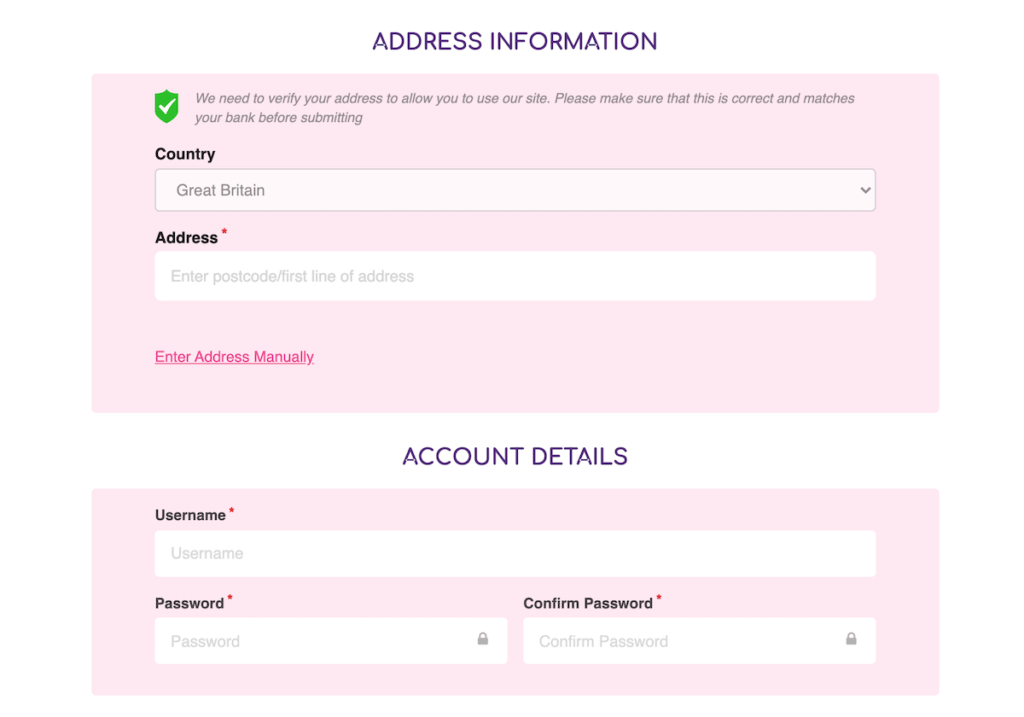 Pink Casino Registration