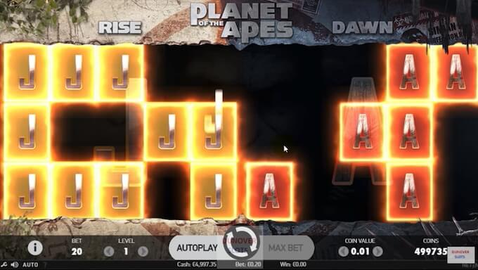 Planet of the Apes slot dual feature