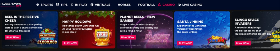 Planet Sport's website