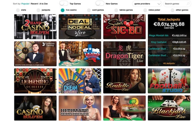 Playzee casino review Playzee casino games catalogue