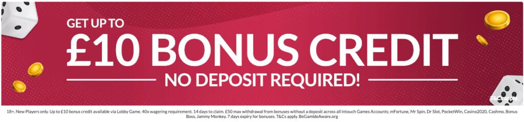 PocketWin no deposit free spins offer