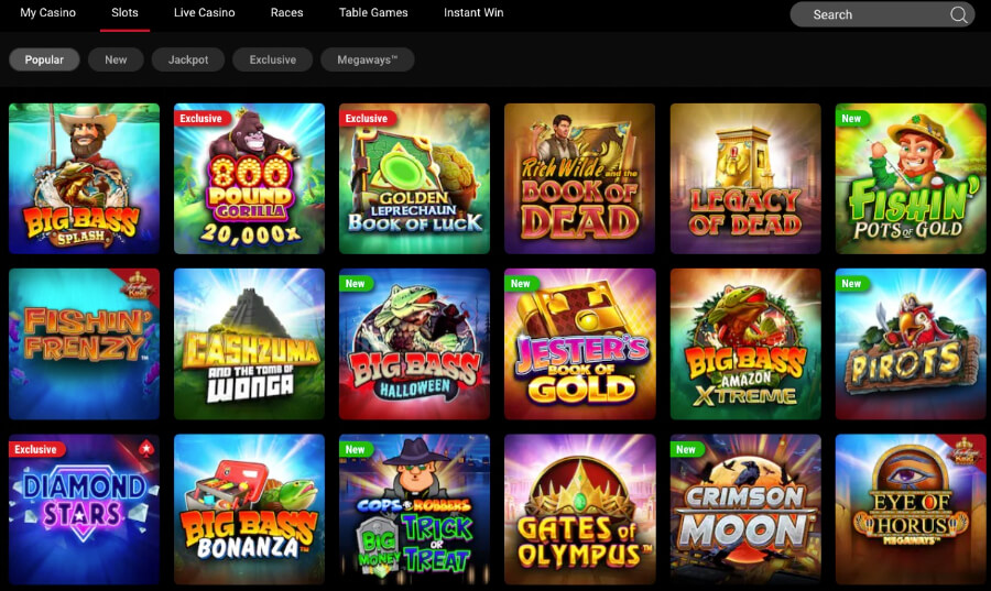 pokerstars casino games