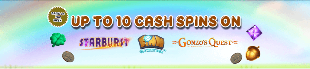 Game of the week promo banner at Pots of Luck casino